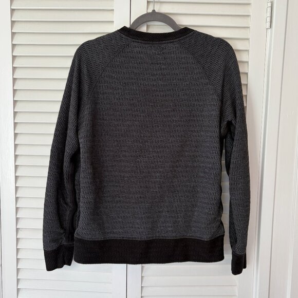 Billy Reid men's t-shirt small grey marled cotton crewneck black long sleeves - Picture 5 of 8